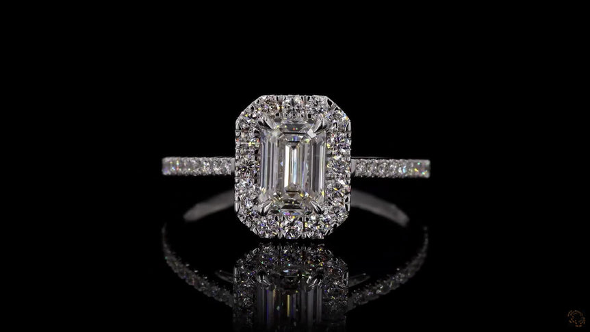 Emerald Cut Lab Grown Engagement RIng