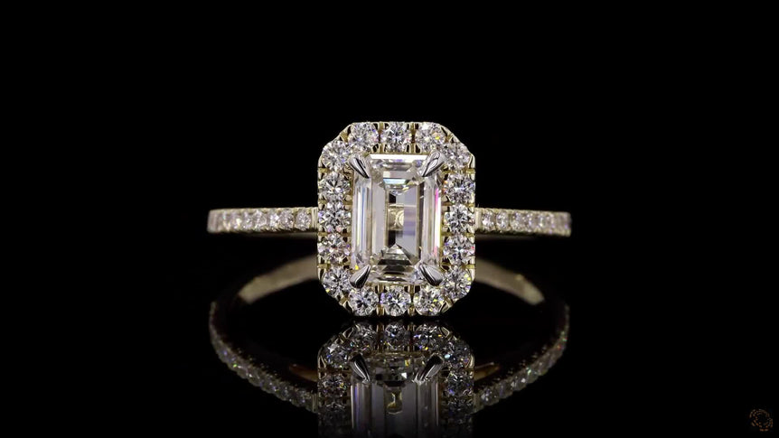 Emerald Cut Lab Grown Engagement RIng