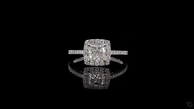 Cushion Cut Lab Grown Diamond Engagement Ring