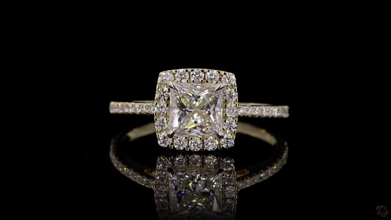 Cushion Cut Lab Grown Diamond Engagement Ring