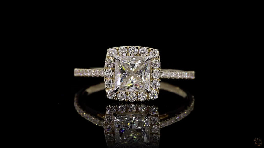 Cushion Cut Lab Grown Diamond Engagement Ring