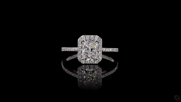 Asscher Lab Grown Diamond Engagement Ring