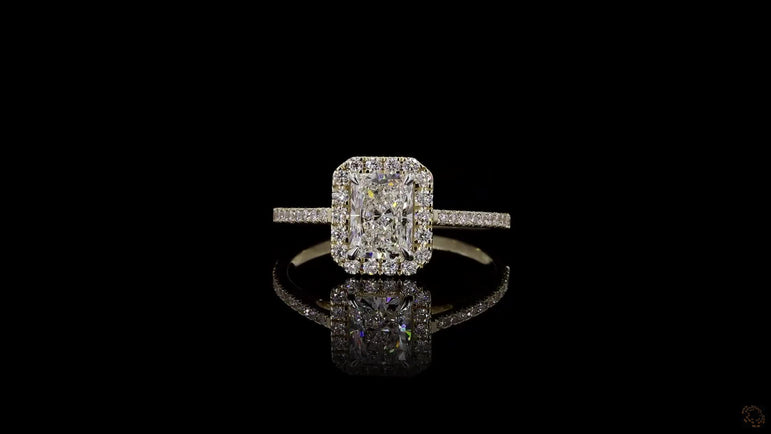 Asscher Lab Grown Diamond Engagement Ring