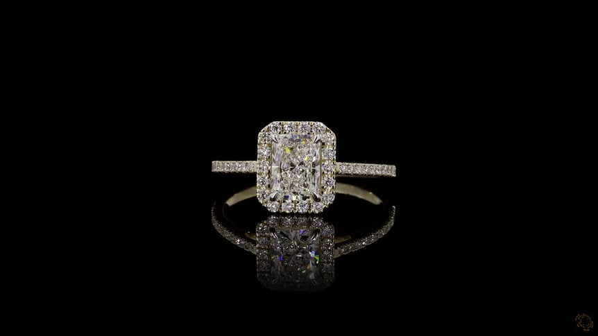 Asscher Lab Grown Diamond Engagement Ring