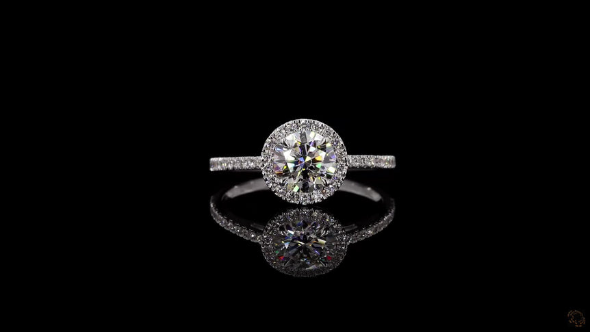 Round Halo-Style Lab Grown Diamond Engagement Ring