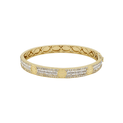 Bangle Bracelet | 266 Diamond pcs | 2.17ctw Natural Diamond | 14k Gold