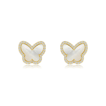 Butterfly Earrings | 68 Diamond pcs | 0.37ctw Natural Diamond | 14k Gold