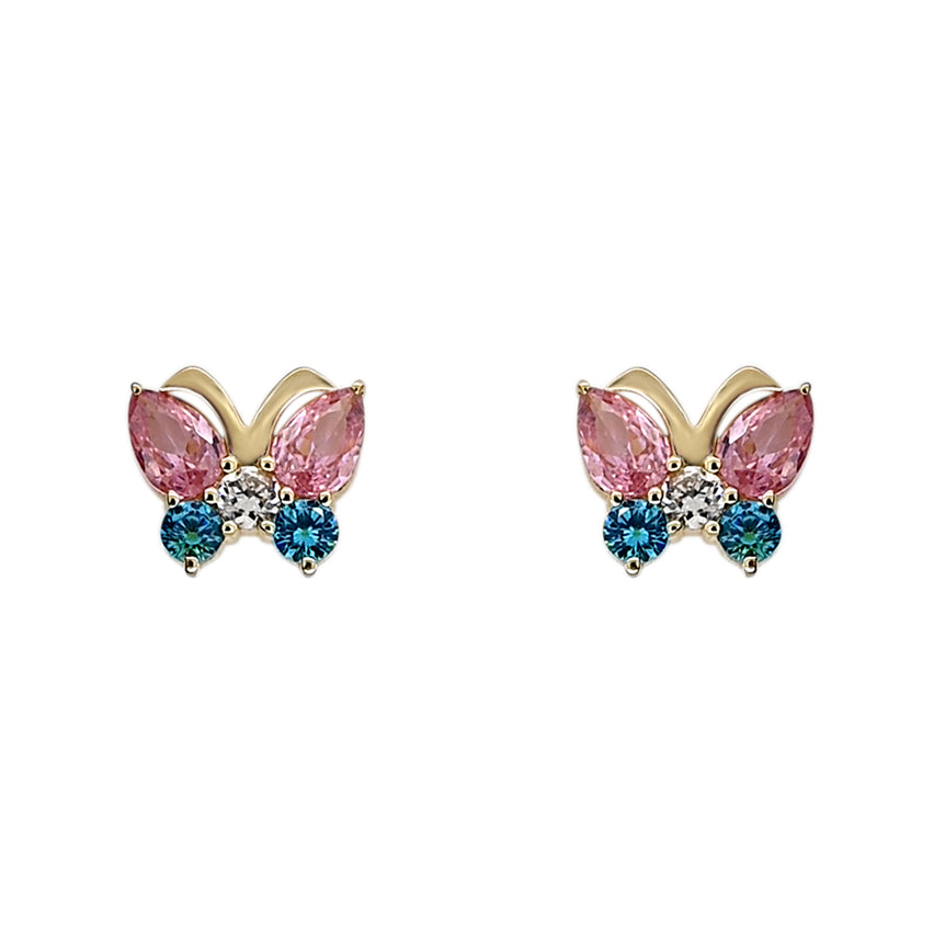 Butterfly Earrings | 2 Diamond pcs | 0.26ctw Natural Diamond | 14k Gold