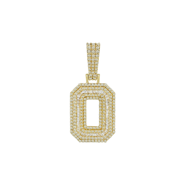 Zero Gravity Captivating 10k Solid Gold Pendant With Natural Diamond Shine