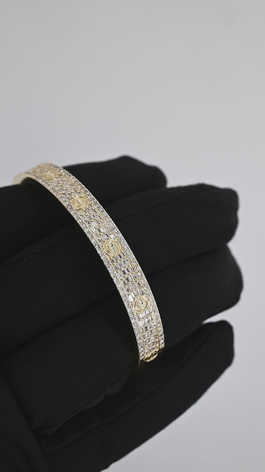 Bangle Bracelet | 264 Diamond pcs | 2.37ctw Natural Diamond | 14k Gold