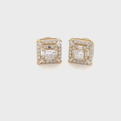 FANCY EARRING 10KY EF VS HPHT DIA 1.36CTS